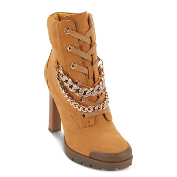 KARL LAGERFELD PARIS • Victoria Ankle Boots • Tan Nubuck - Picture 1 of 15